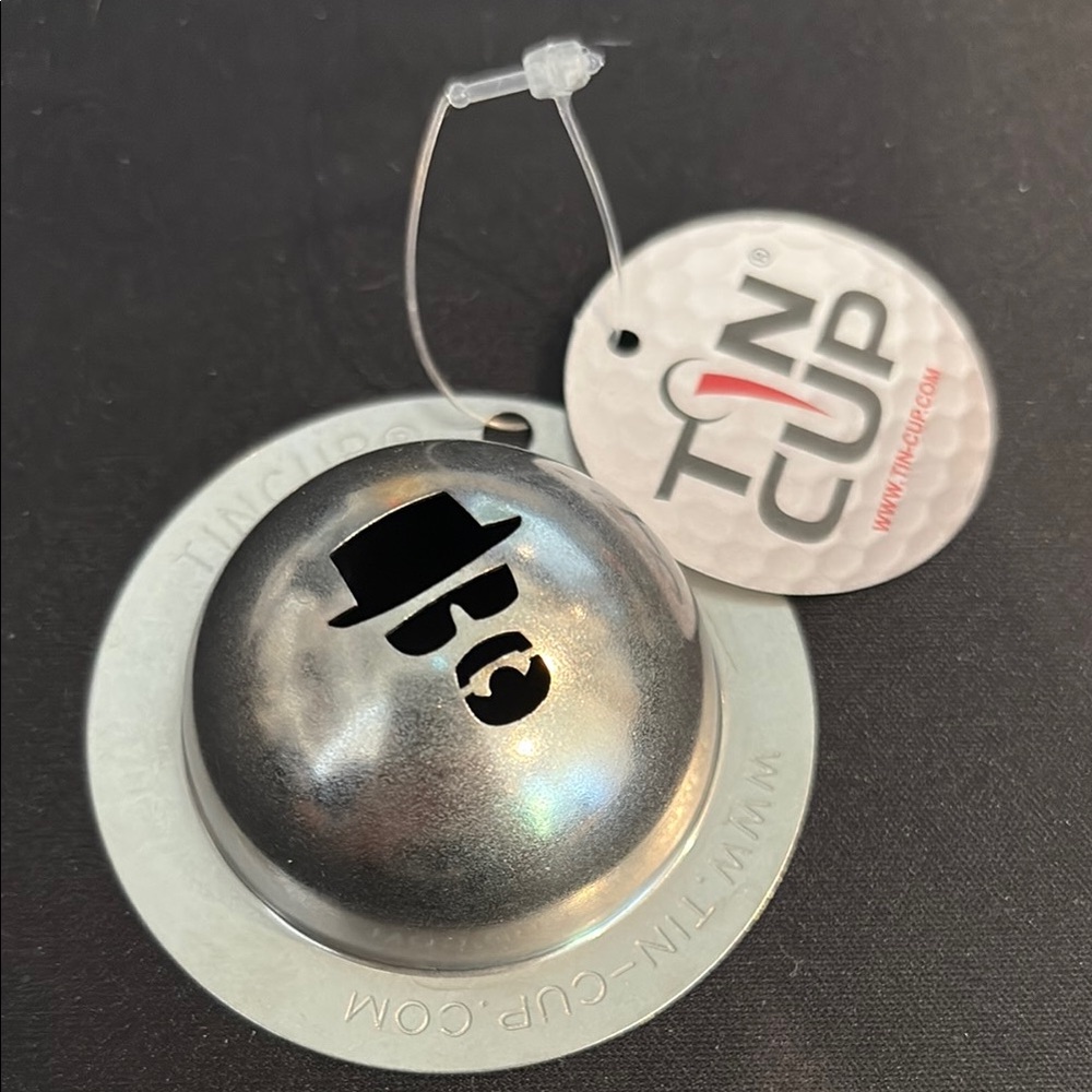 Tin Cup Golf Ball Marker with Hat Design